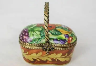 Fruit Basket Porcelain Limoges Fruit Basket French Trinket Box