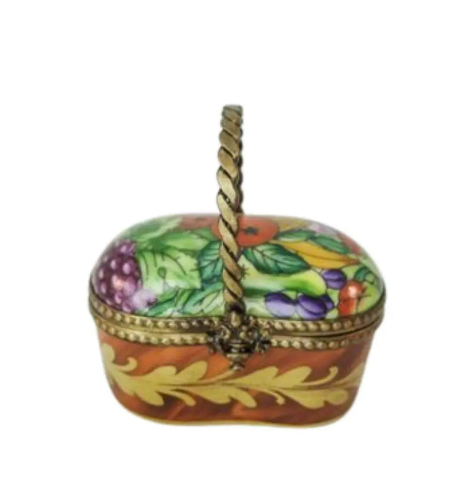 Fruit Basket Porcelain Limoges Fruit Basket French Trinket Box