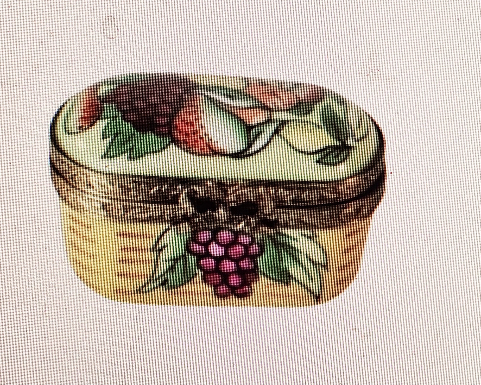 Fruit Oval Porcelain Limoges fruit French Trinket Box