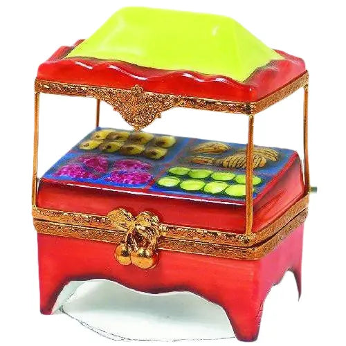 Fruit Stand Porcelain Limoges Fruit Vegetables French Trinket Box