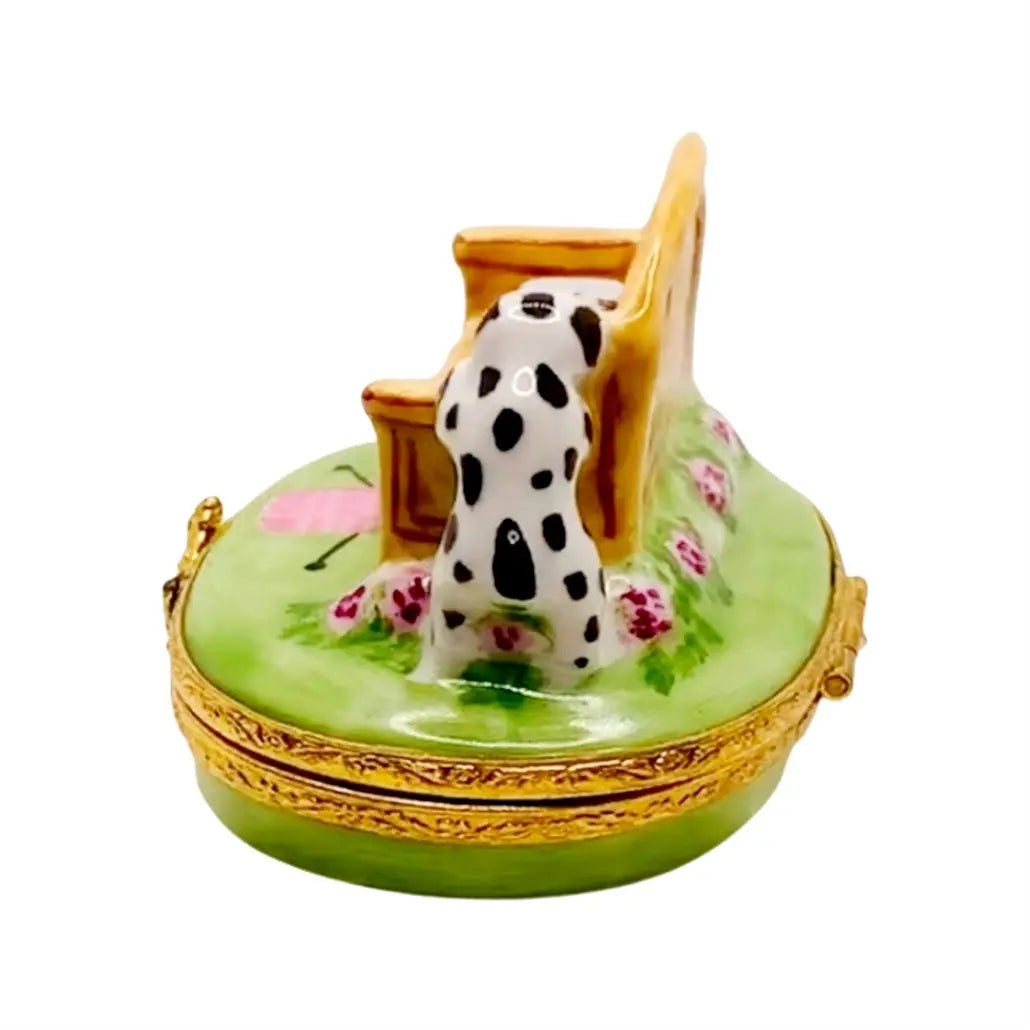 Garden Bench Porcelain Limoges Garden French Trinket Box