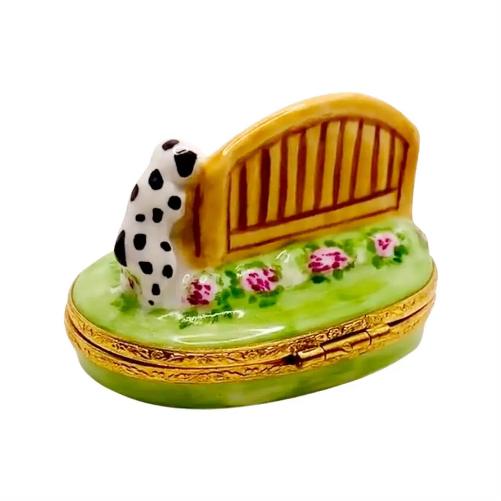 Garden Bench Porcelain Limoges Garden French Trinket Box