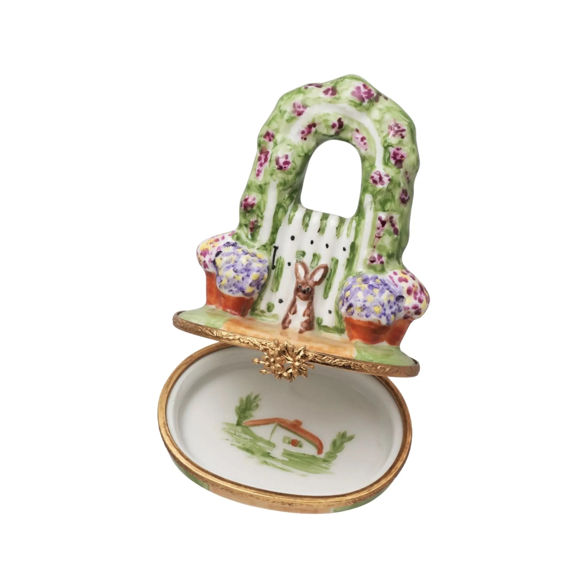 Garden Gate Porcelain Limoges Garden French Trinket Box
