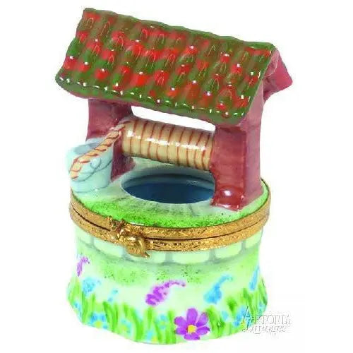 Garden Well Porcelain Limoges Garden French Trinket Box