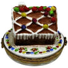 Gingerbread House Porcelain Limoges xmas theme French Trinket Box
