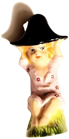 Girl in Black Hat Figurine Porcelain Limoges mother kids baby limoges box French Trinket Box