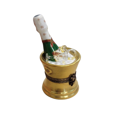 Gold Champagne Elegance Set Porcelain Limoges Wine French Trinket Box