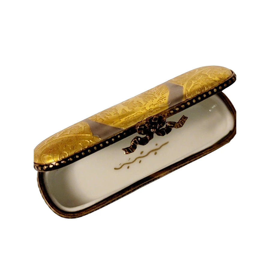 Gold Elegance Limoges Box Porcelain Limoges traditional French Trinket Box