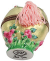 Gold Heart Rose Perfume Bottle Porcelain Limoges heart perfume French Trinket Box