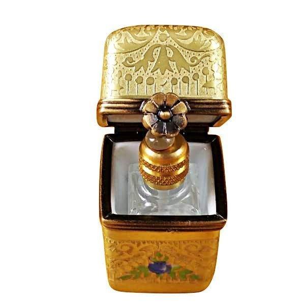 Gold Tall with One Bottle limoges box Porcelain Limoges French Trinket Box