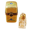 Gold Tall with One Bottle limoges box Porcelain Limoges French Trinket Box