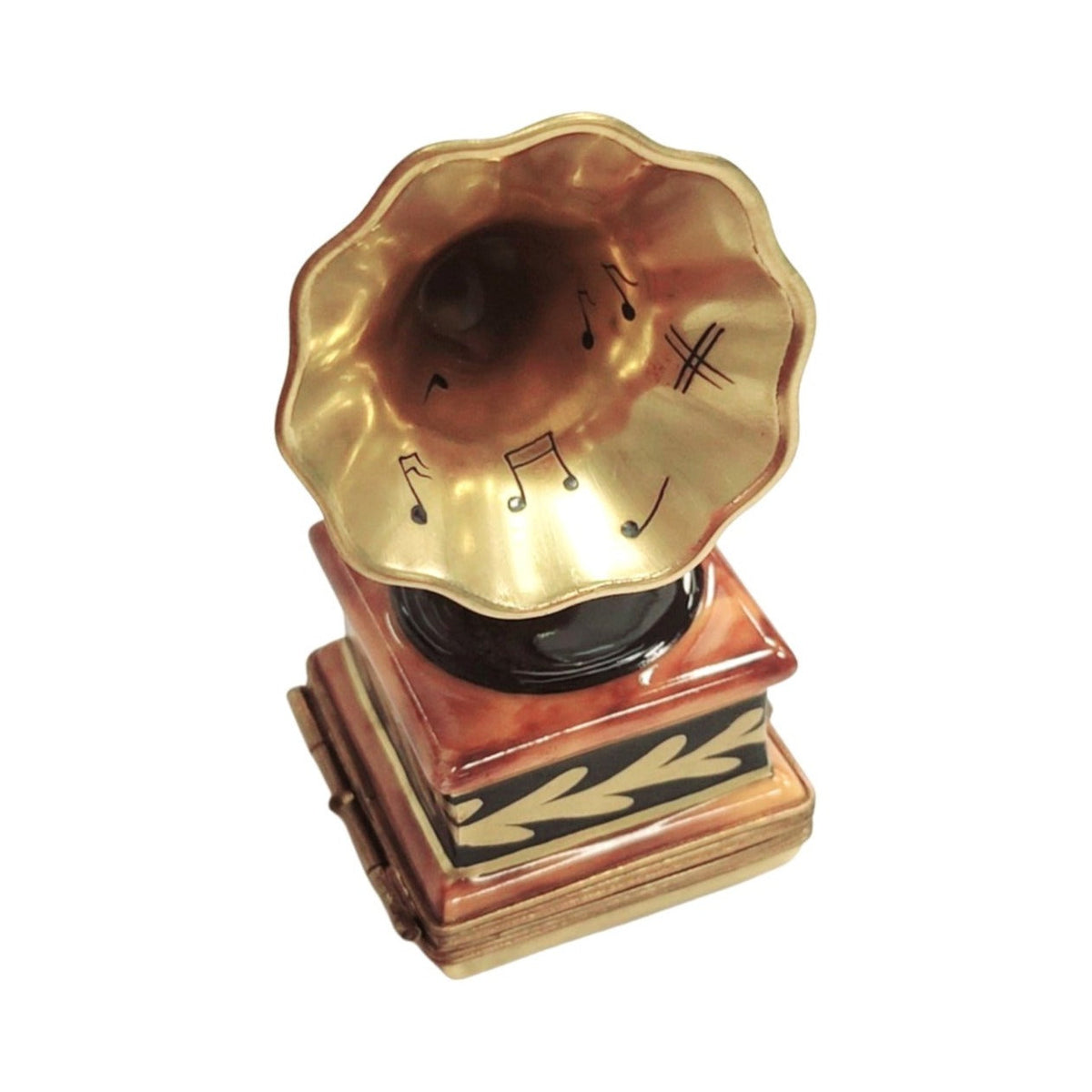 Box Victrola Gold Victrola Box Figurine for Music Lovers - Limoges Box