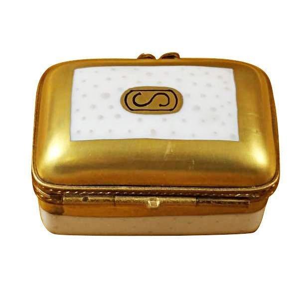 Gold box with Shoes limoges box Porcelain Limoges French Trinket Box