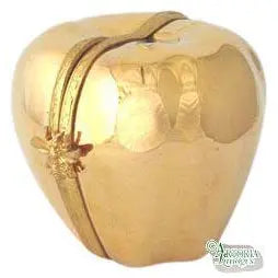 Golden Apple Porcelain Limoges Fruits Vegetables French Trinket Box