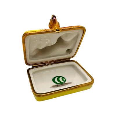 Golden Retriever Dog Porcelain Limoges dog dogs French Trinket Box