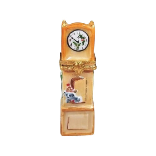 Grandfather Clock Porcelain Limoges Furniture French Trinket Box