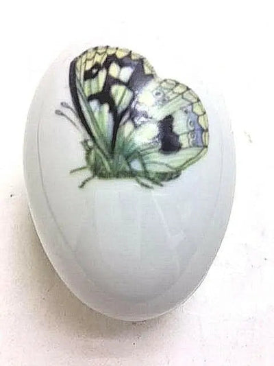 Green Blue Butterfly Limoges Box Porcelain Limoges Butterfly French Trinket Box