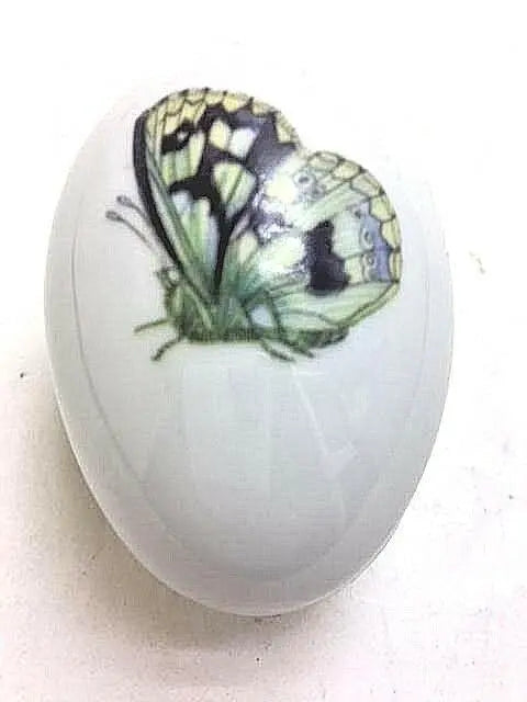 Green Blue Butterfly Limoges Box Porcelain Limoges Butterfly French Trinket Box