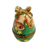 Green Egg Golden Bell Box Porcelain Limoges egg LIMOGES BOXES French Trinket Box
