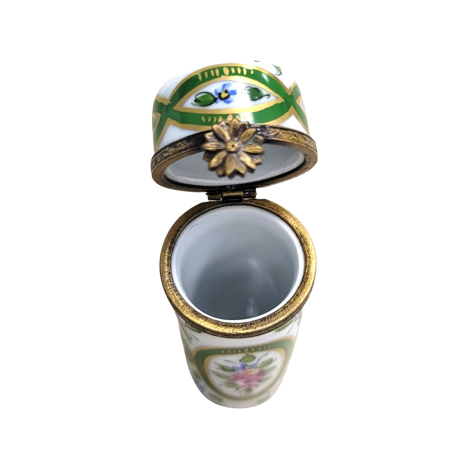 Green Floral Limoges Box Porcelain Limoges LIMOGES BOXES traditional French Trinket Box