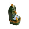 Green Fountain Bird Figurine Porcelain Limoges garden Limoges Box French Trinket Box