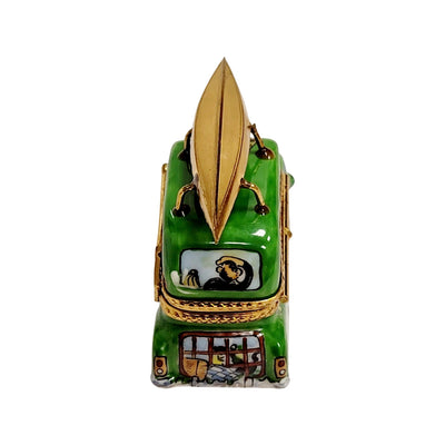 Green Kayak Adventure Limoges Box Porcelain Limoges vehicle sports French Trinket Box