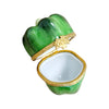 Green Pepper Porcelain Trinket Box Porcelain Limoges fruit vegetable French Trinket Box
