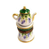 Green Teapot Coffee Pot Limoges Box Porcelain Figurine-Furniture Home Limoges Boxes-CH2P277
