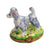 Grey Blue Poodle Limoges Box Porcelain Limoges French Trinket Box