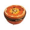 Half Orange Trinket Box Delight Porcelain Limoges fruit vegetable French Trinket Box