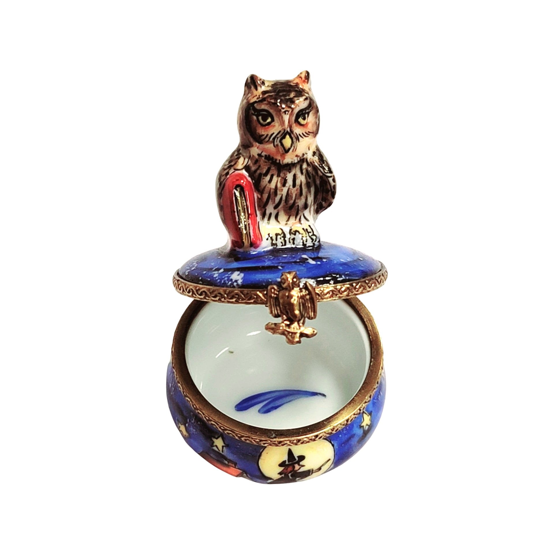 Halloween Owl Limoges Box Porcelain Limoges halloween bird French Trinket Box