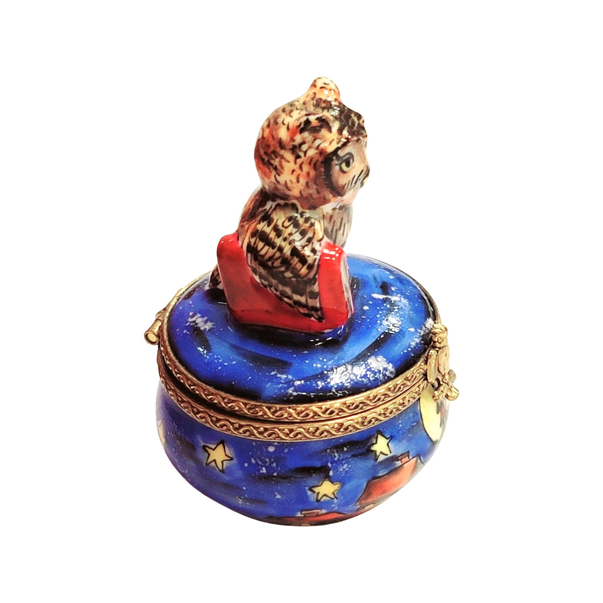 Halloween Owl Limoges Box Porcelain Limoges halloween bird French Trinket Box