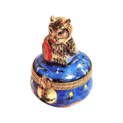 Halloween Owl Limoges Box Porcelain Limoges halloween bird French Trinket Box
