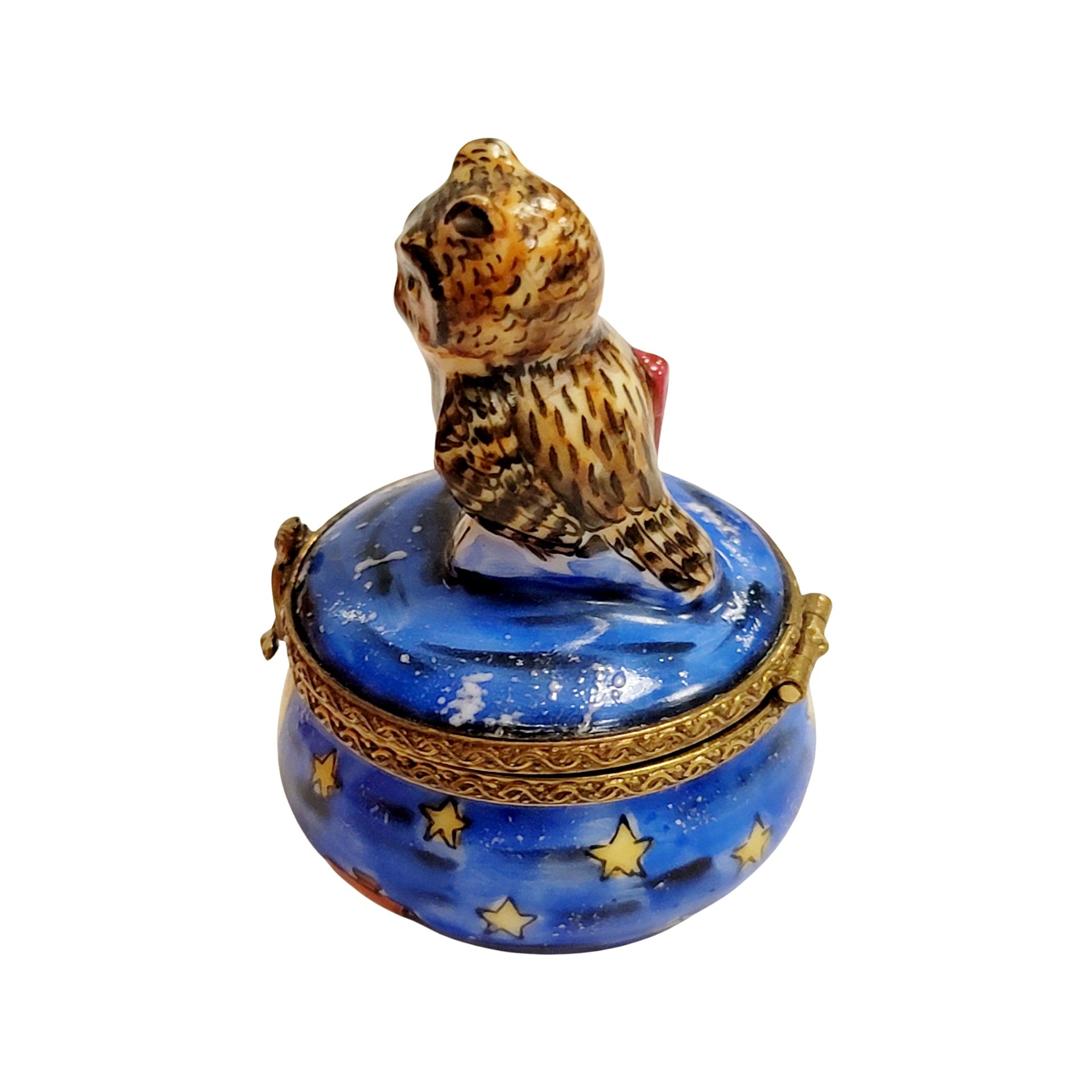 Halloween Owl Limoges Box Porcelain Limoges halloween bird French Trinket Box