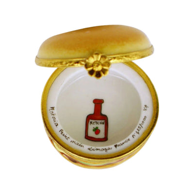 Hamburger Porcelain Limoges Food French Trinket Box