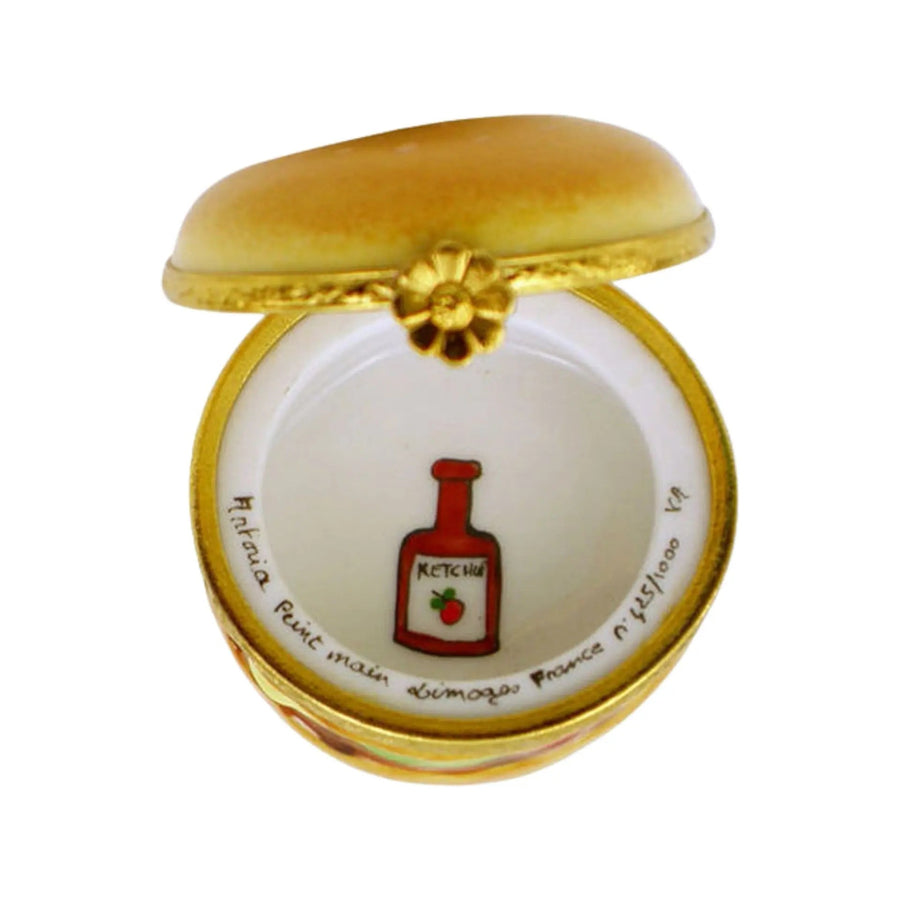 Hamburger Porcelain Limoges Food French Trinket Box