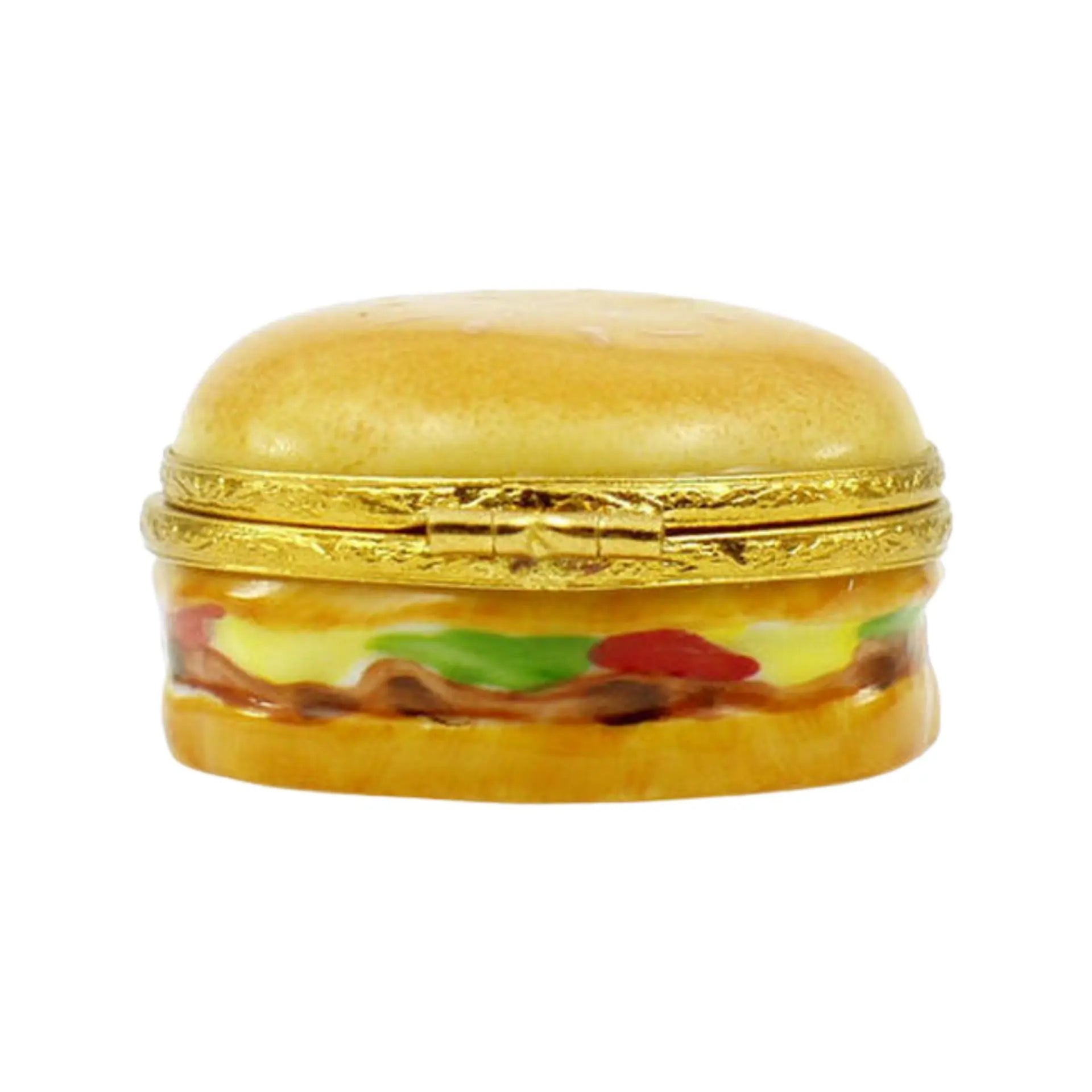 Hamburger Porcelain Limoges Food French Trinket Box