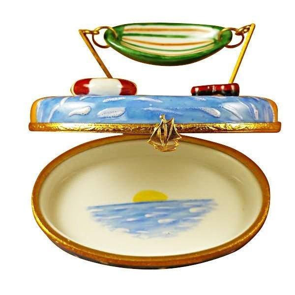 Hammock on Beach limoges box Porcelain Limoges French Trinket Box