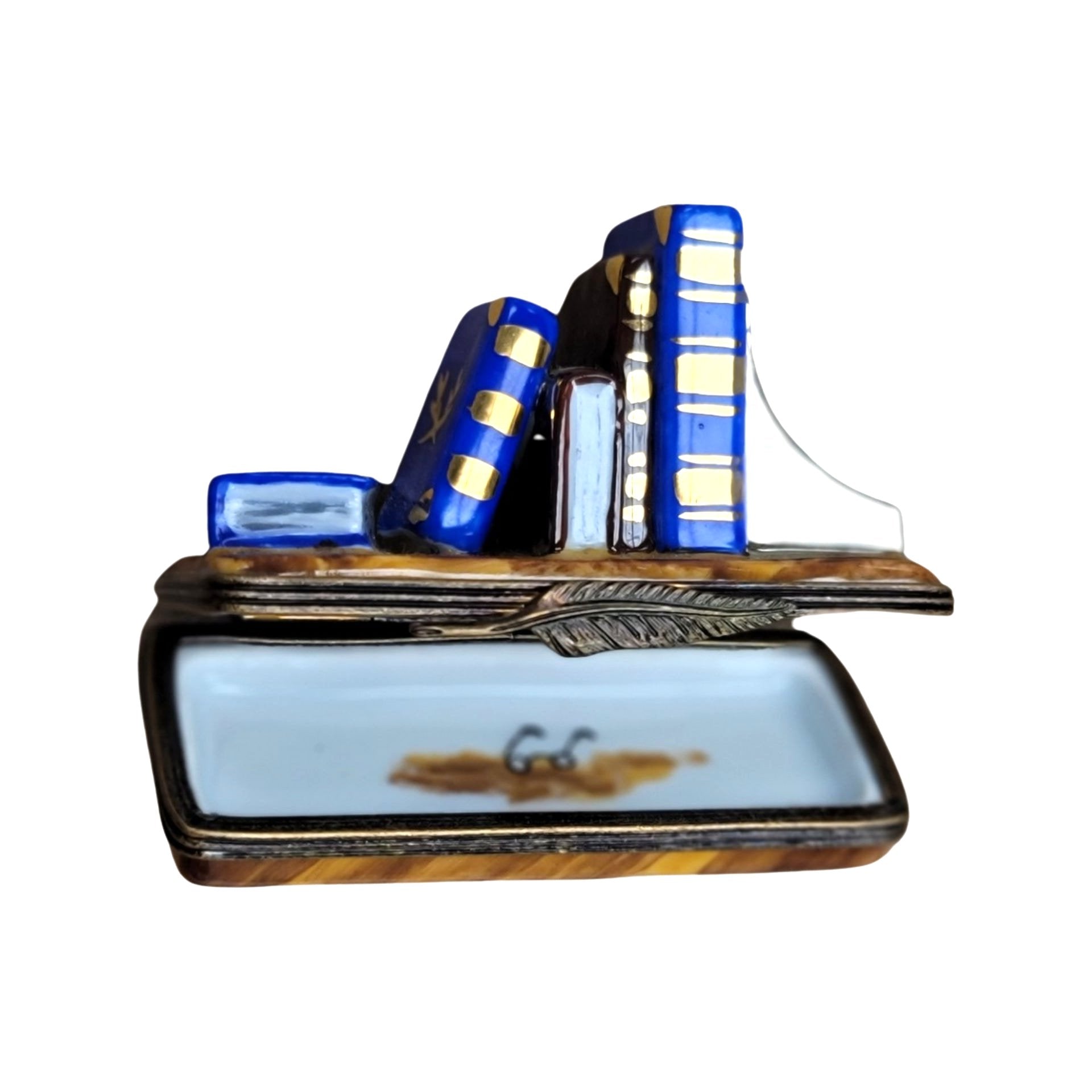 Hand Painted Books Limoges Box Porcelain Limoges books home French Trinket Box