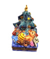 Hand Painted Christmas Tree Box Porcelain Limoges christmas tree French Trinket Box