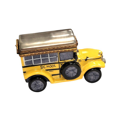 Handcrafted Limoges School Bus Box Porcelain Limoges French Trinket Box