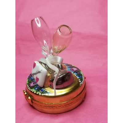 Happy Birthday Champagne Glasses Limoges Box - Limoges Box Boutique