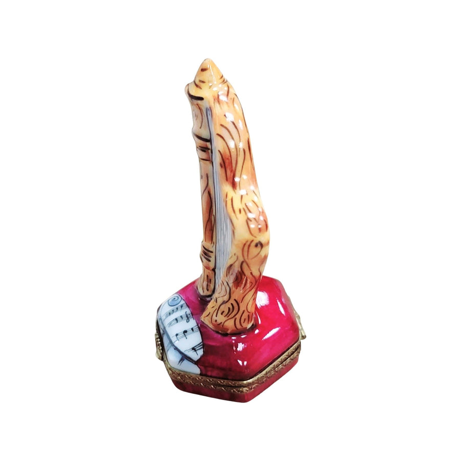 Harp Limoges Box Treasure Porcelain Limoges Music LIMOGES BOXES French Trinket Box