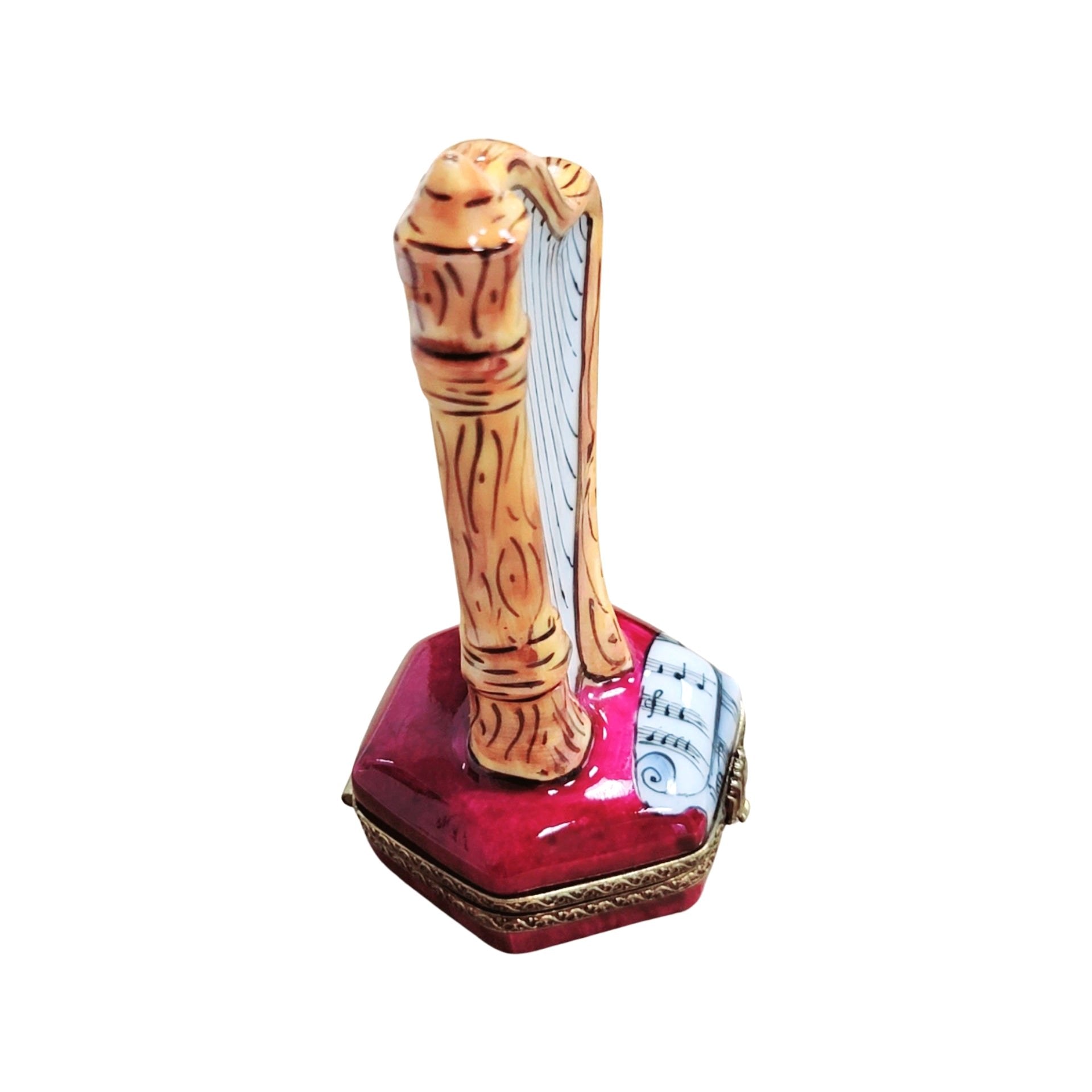 Harp Limoges Box Treasure Porcelain Limoges Music LIMOGES BOXES French Trinket Box