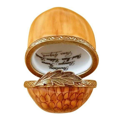 Hazelnut limoges box Porcelain Limoges French Trinket Box