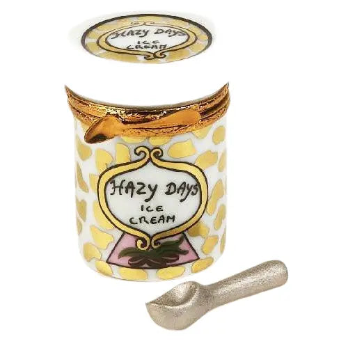 Hazy Days Ice Cream Porcelain Limoges Dessert French Trinket Box