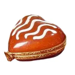 Heart Chocolate Porcelain Limoges Heart Love Valentine Dessert French Trinket Box