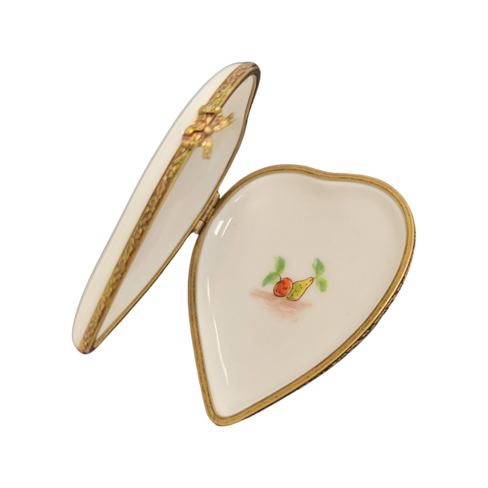 Heart Shaped Fruit Basket Porcelain Limoges Fruit Basket Heart French Trinket Box