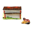 Horse Barn Porcelain Limoges farm animal horse French Trinket Box