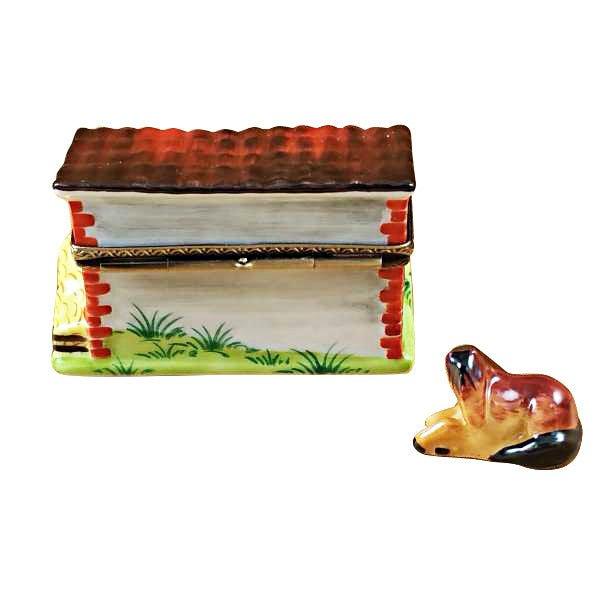 Horse Barn Porcelain Limoges farm animal horse French Trinket Box